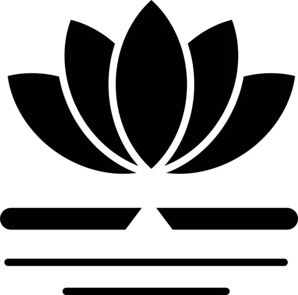 Chinesische Blumen Massage Ikone — Stockvektor