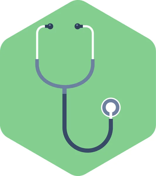 Estetoscopio Médico Icono Estilo Plano — Vector de stock