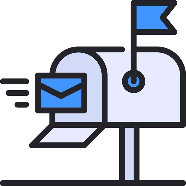 Mail Box Post Icon — Stock Vector