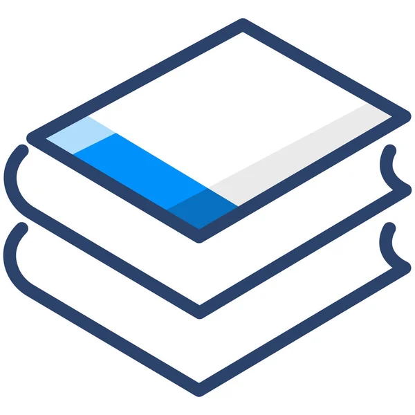 Libro Libros Icono Educación Categoría Educación Escuela Aprendizaje — Vector de stock