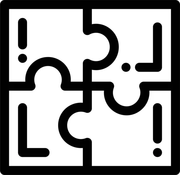 Spel Spelen Puzzel Pictogram — Stockvector