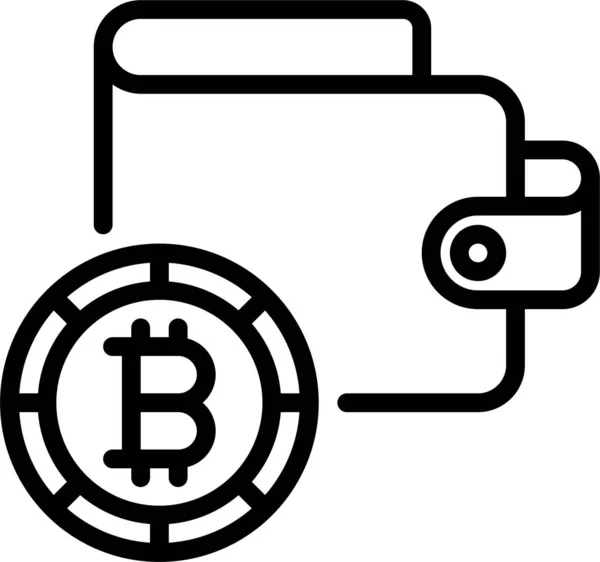 Ícone Pagamento Criptomoeda Bitcoin —  Vetores de Stock