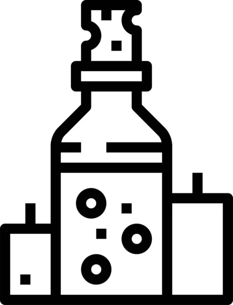 Icono Aceite Masaje Salud Estilo Esquema — Vector de stock