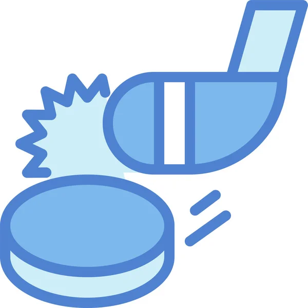 Icono Hockey Sobre Hielo Rellenado Estilo Esquema Rellenado — Archivo Imágenes Vectoriales