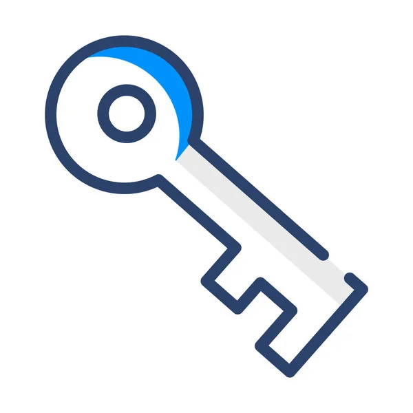 Ikona Bezpečného Zámku Klíče Stylu Vyplněného Osnovy — Stockový vektor