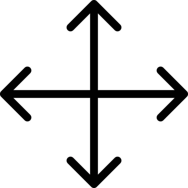 Kreuzungspfeil Symbol Solidem Stil — Stockvektor