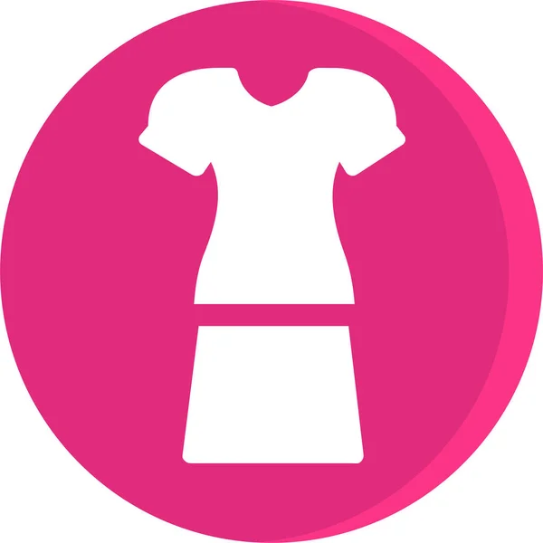 Ropa Ropa Vestido Icono Estilo Sólido — Vector de stock