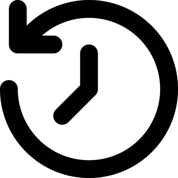 Flèche Horloge Date Icône Dans Style Solide — Image vectorielle