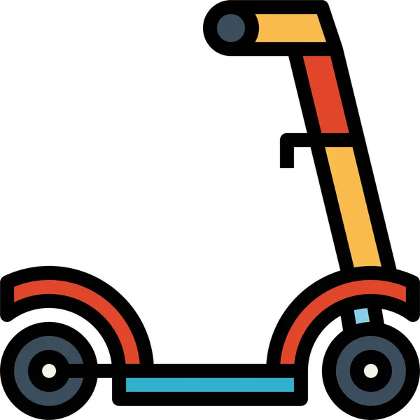 Icône Scooter Amusant Enfance — Image vectorielle