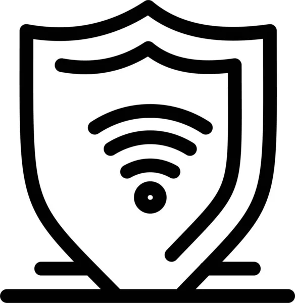 轮廓式的互联网保护安全图标 — 图库矢量图片