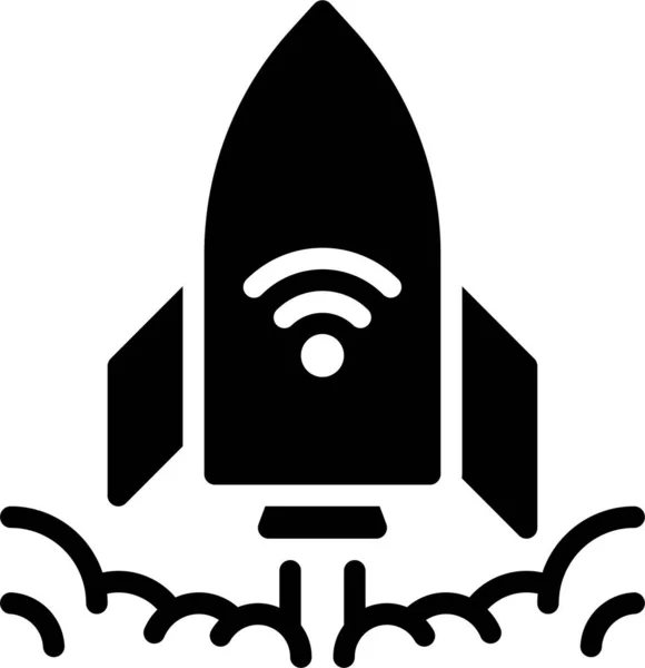 Иконка Запуска Ракеты Категории Электронные Устройства Приборы — стоковый вектор