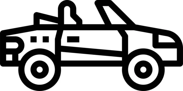 車両モード輸送カテゴリの自動車用カブリオレット車のアイコン — ストックベクタ