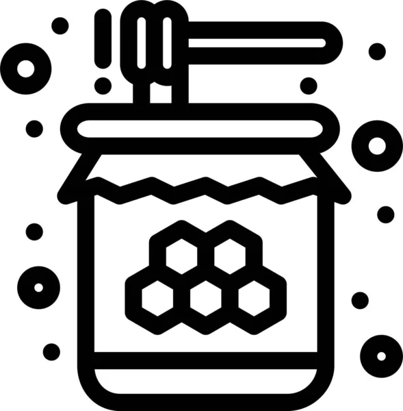 Bijenvoer Honing Pictogram — Stockvector