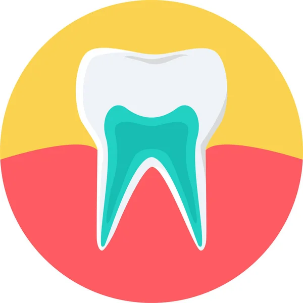 Teeth Tooth Healthy Icon Flat Style — Stock Vector