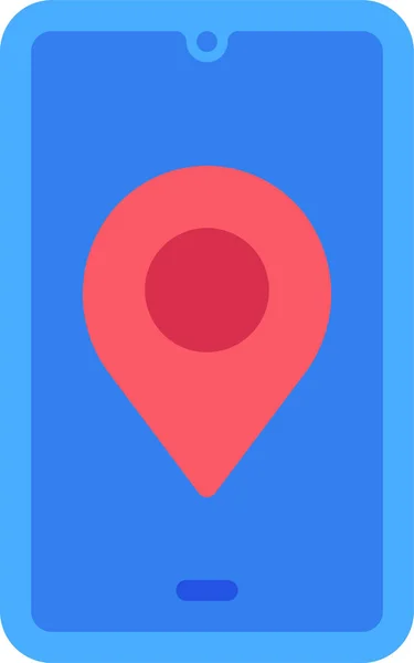 Location Map Phone Icon — Stock Vector