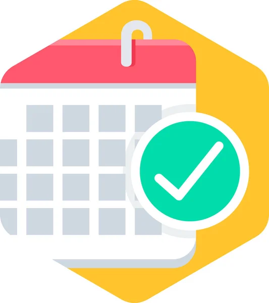 Appointment Calendar Date Icon Flat Style — Stock Vector