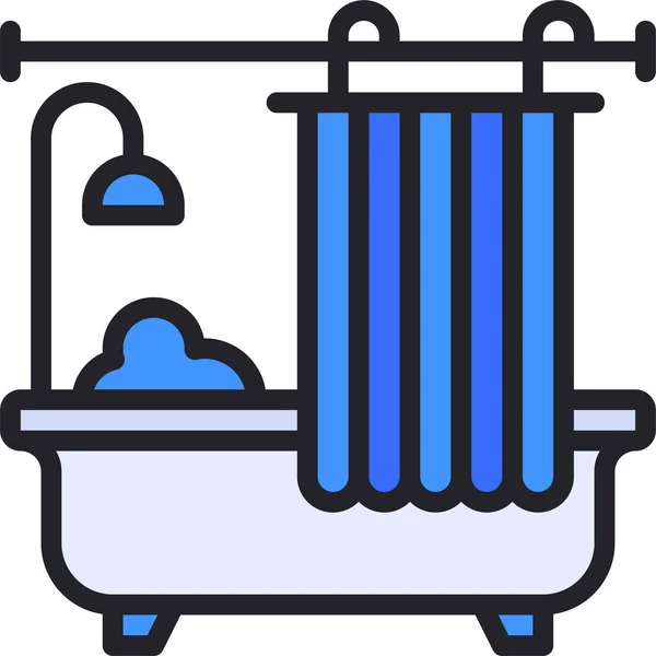 Bath Bathroom Bathtub Icon — Stock Vector