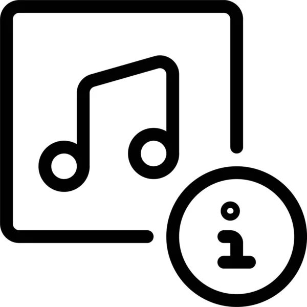 Audio Hilfe Info Symbol Umrissstil — Stockvektor