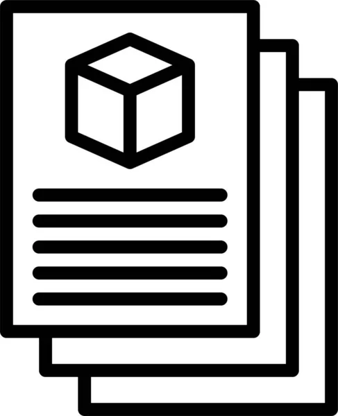 Значок Кубика Художнього Документа — стоковий вектор