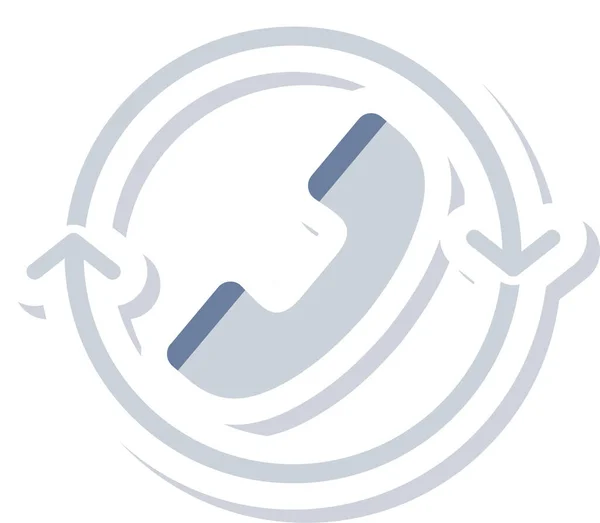 Значок Контакту Телефонного Дзвінка Плоскому Стилі — стоковий вектор