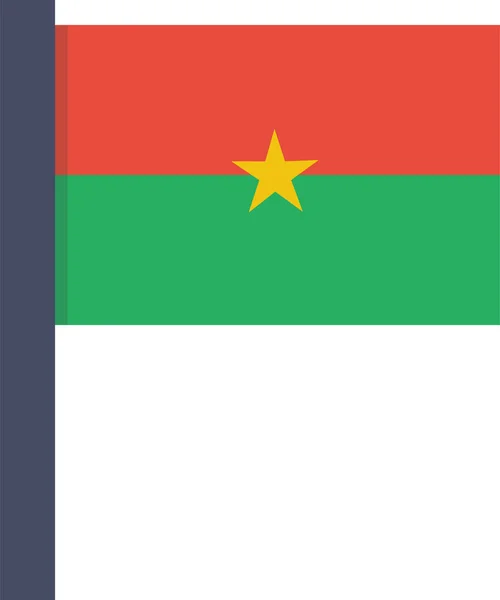 Burkina Country Faso Simgesi Düz Stil — Stok Vektör