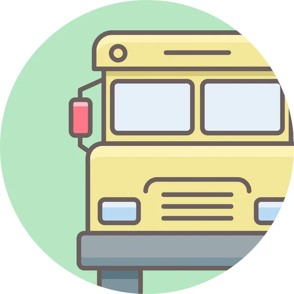 Икона Грузового Автобуса Плоском Стиле — стоковый вектор