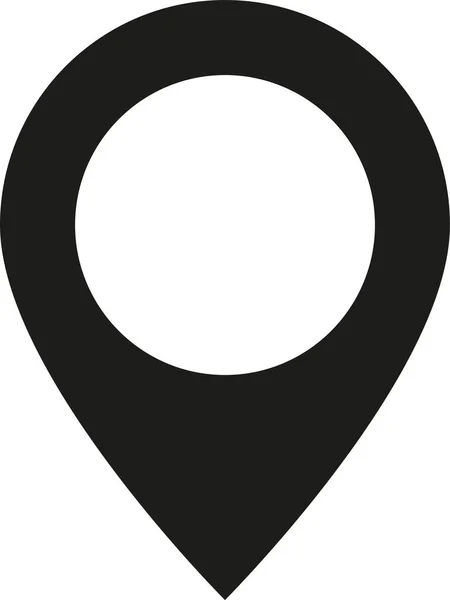 Mapa Pin Icono Sólido Estilo Sólido — Vector de stock