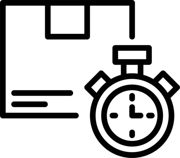 Ícone Entrega Tempo Logística —  Vetores de Stock