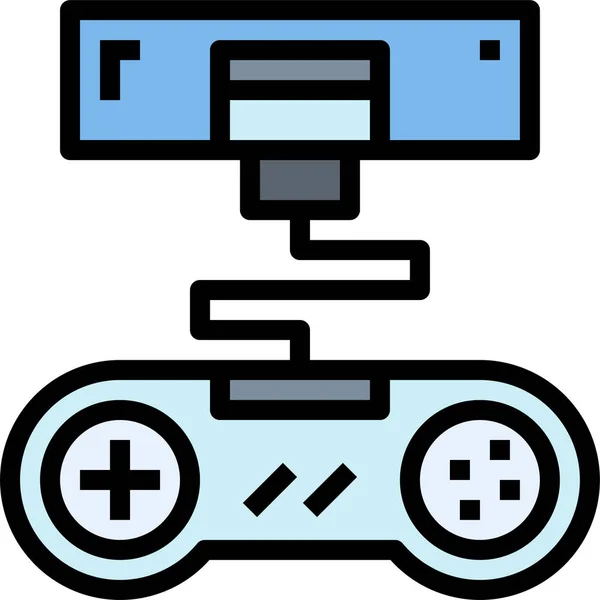 Ícone Gamepad Jogo Console Estilo Esboço Preenchido —  Vetores de Stock