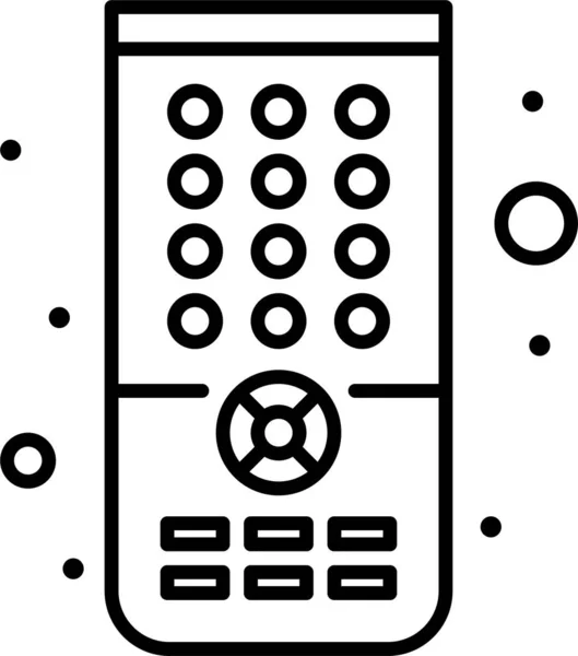 控制轮廓样式的远程电视图标 — 图库矢量图片