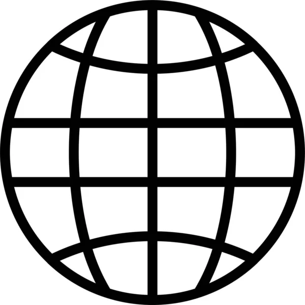 Browser Earth Globe Icon — Stock Vector