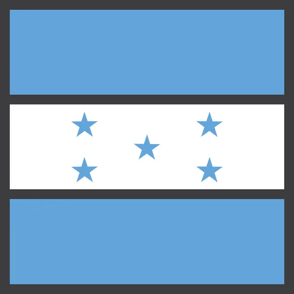 País Bandeira Honduras Ícone Estilo Esboço Preenchido — Vetor de Stock