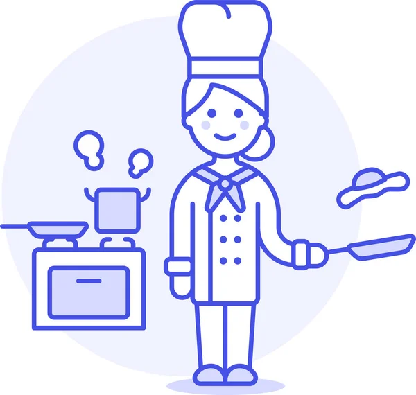 Šéfkuchař Toque Restaurace Ikona Kategorii Potravin Nápojů — Stockový vektor