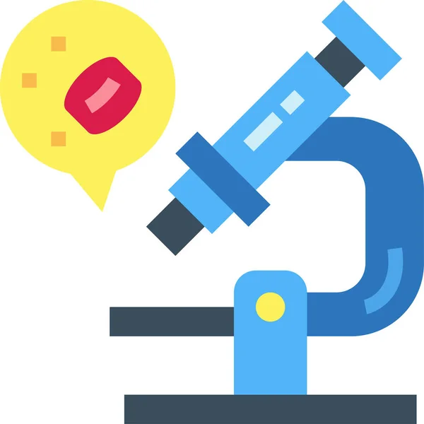 Icono Del Microscopio Médico Celular Categoría Ciencia Investigación — Vector de stock