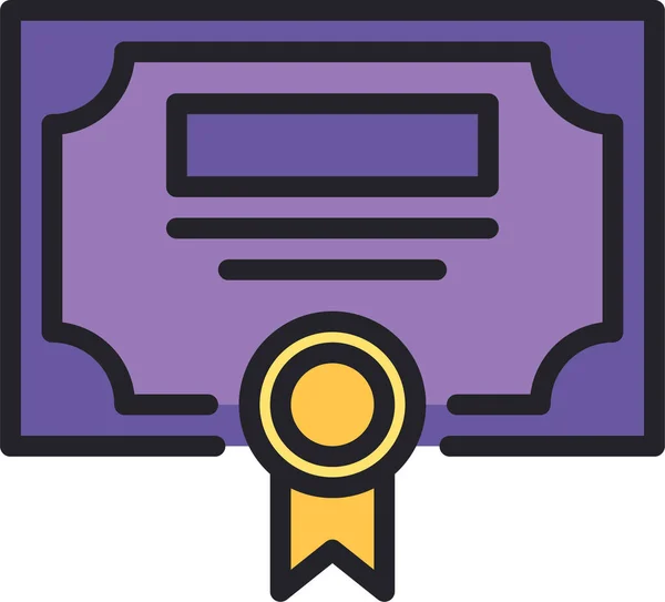 Certificaat Diploma Pictogram — Stockvector