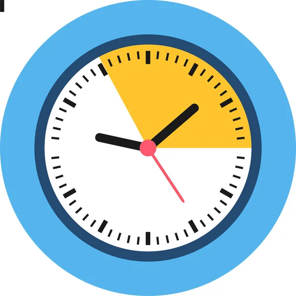 Reloj Tiempo Reloj Icono Estilo Plano — Vector de stock
