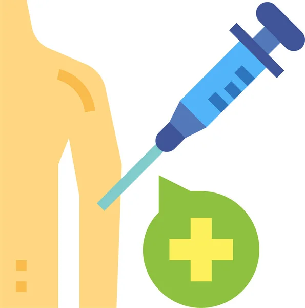 Aşı Şırıngası Tıbbi Simgesi — Stok Vektör