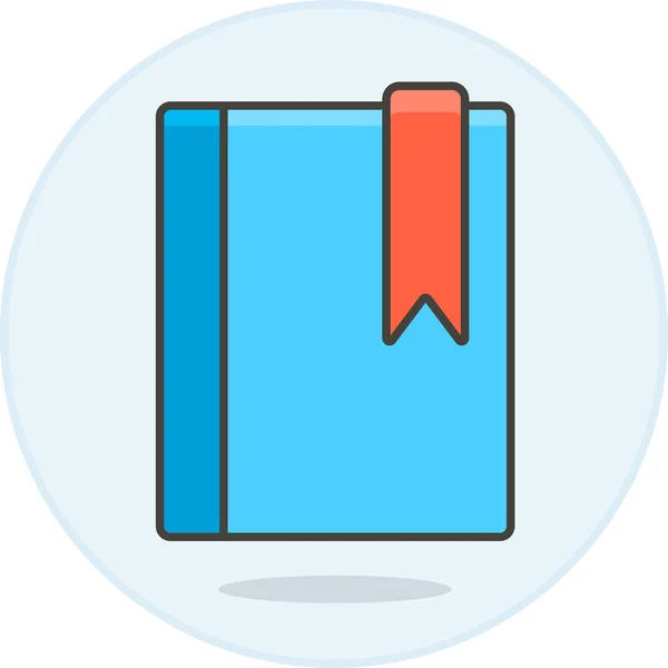 Azul Bookmark Libros Icono — Vector de stock