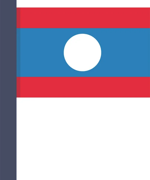 National Flag Laos Icon Flat Style — 스톡 벡터