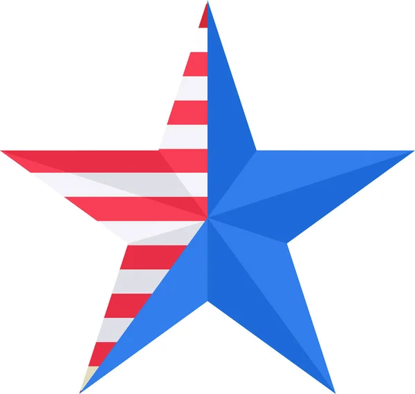 Ameryka Czwarty Lipiec Ikona Dzień Niepodległości Stylu Płaskim — Wektor stockowy