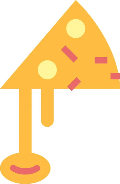 Їжа Італійська Піца Значок Плоскому Стилі — стоковий вектор