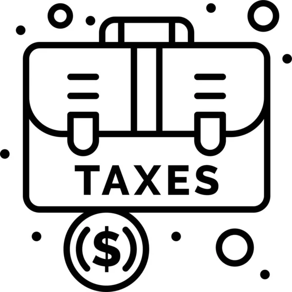 Boekhoudkundige Bagage Pictogram Omtrek Stijl — Stockvector