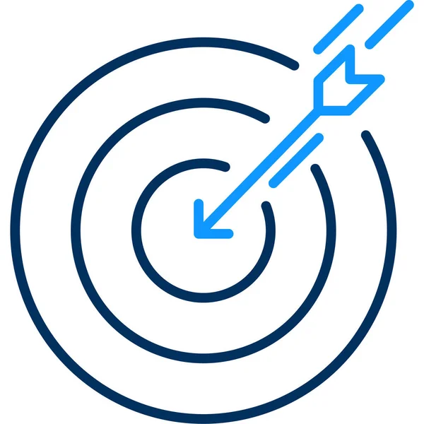 Ziel Bogenschießen Ziel Ikone Umriss Stil — Stockvektor