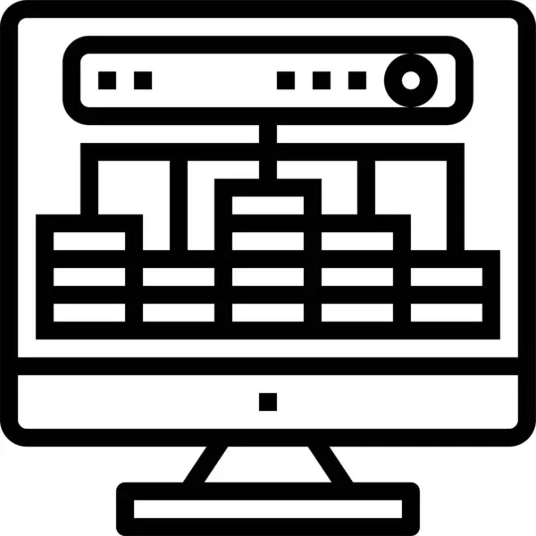 Computing Data Multimedia Icoon — Stockvector