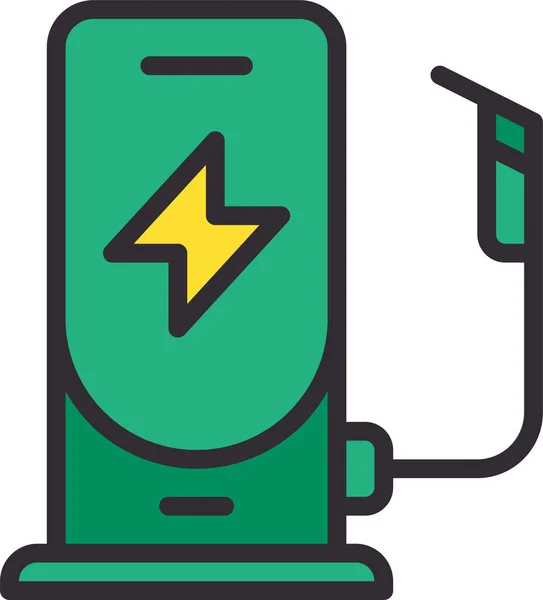 Auto Lading Elektrisch Pictogram — Stockvector