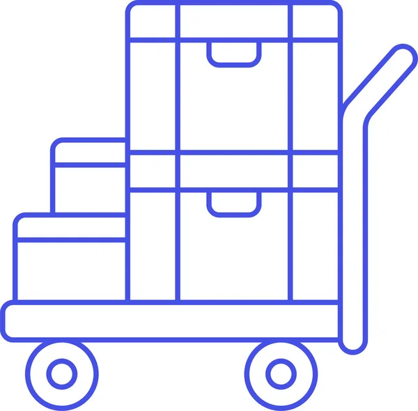 Pallet Service Package Icon Shipping Delivery Fulfillment Category — Stock Vector