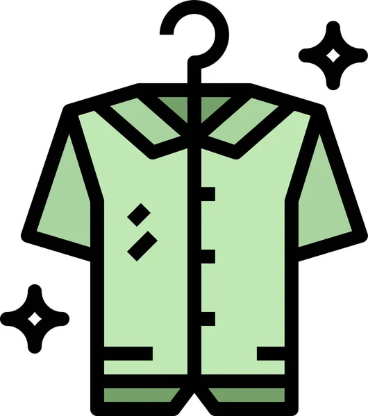 Kleding Overhemd Pictogram Gevulde Outline Stijl — Stockvector