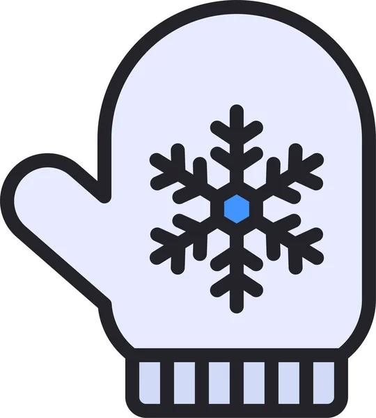 Luvas Inverno Ícone Frio — Vetor de Stock