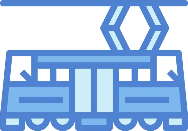 Tren Cable Icono Del Tranvía — Vector de stock