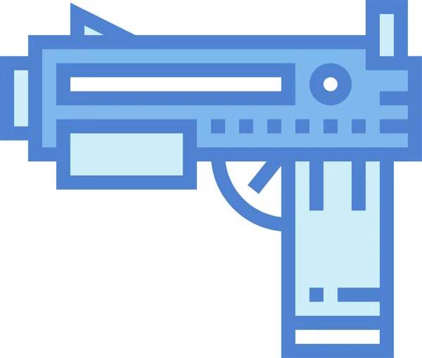 Crime Hunter Pistol Icon Filled Outline Style — 图库矢量图片
